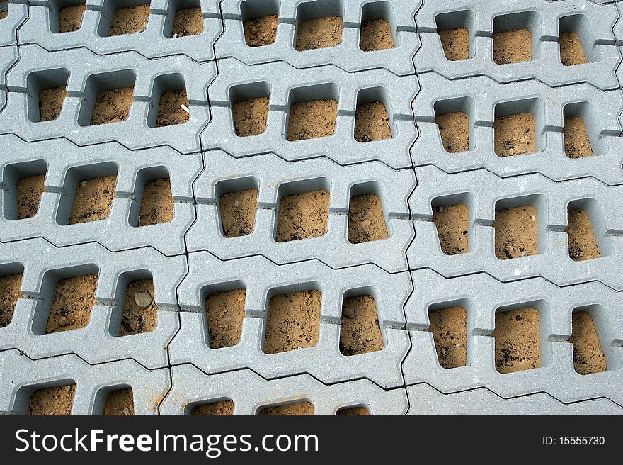 Permeable Pavers (Lawn grid) of reinforced concrete structures