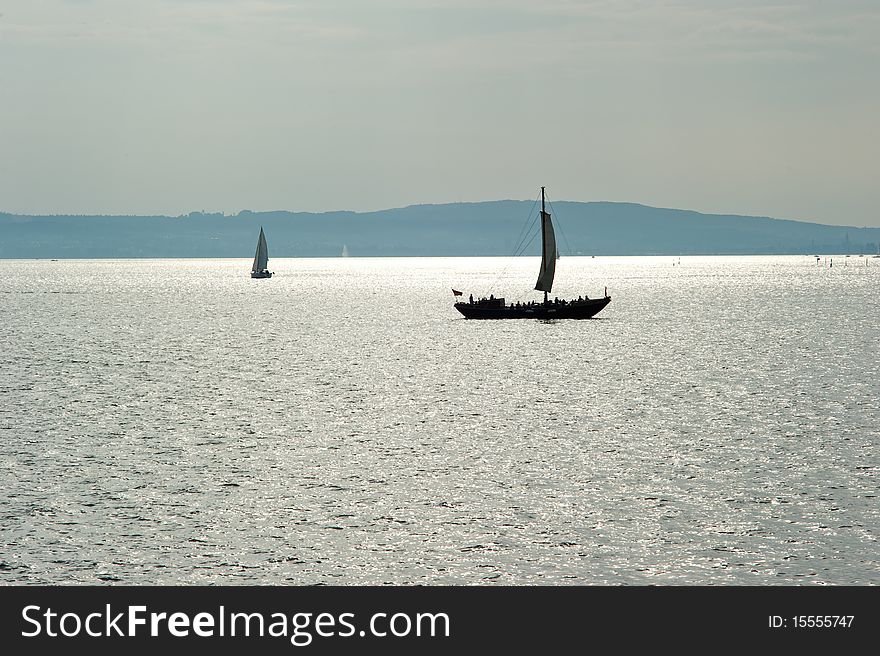 Sailboats at lake constance, germany
