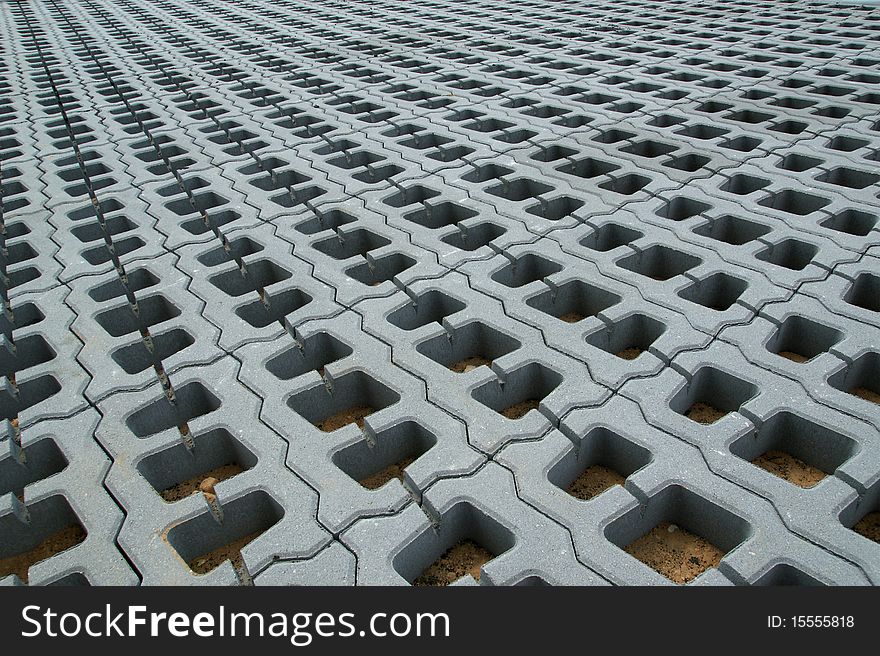 Permeable Pavers (Lawn grid) of reinforced concrete structures