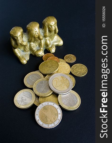 Three monkeys figurine - not to speak not to see not to hear - unknown source money
What is euro future