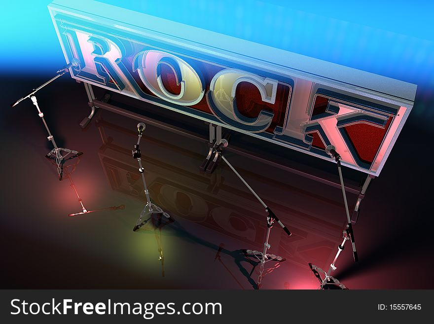 Abstract rock background musical stage