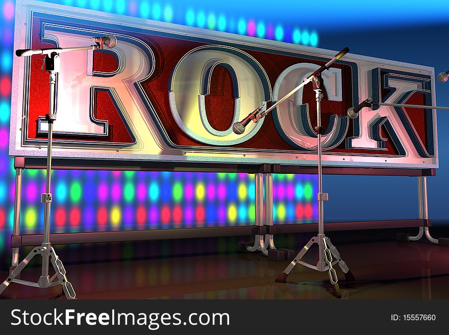 Abstract rock background musical stage