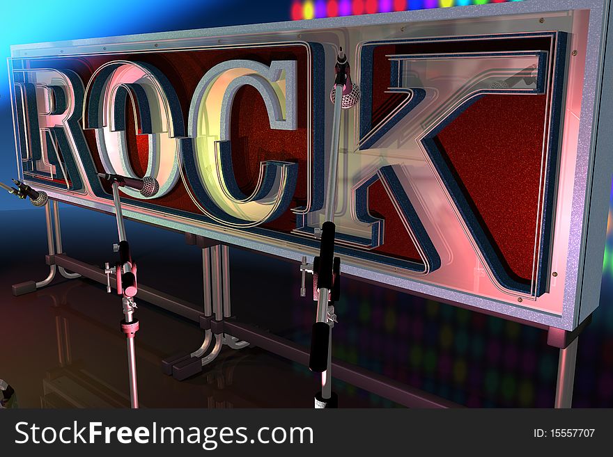 Abstract rock background musical stage