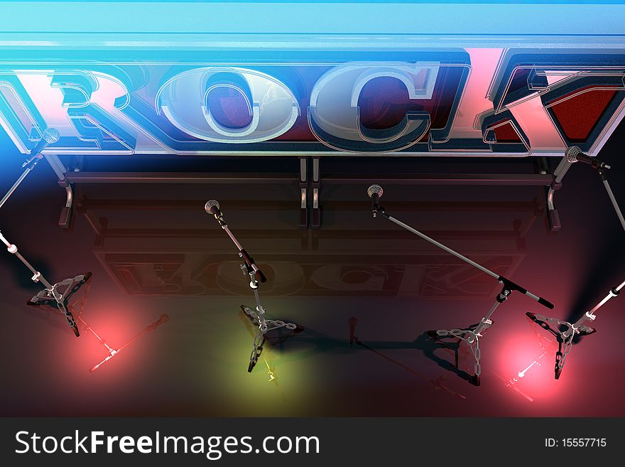 Abstract rock background musical stage