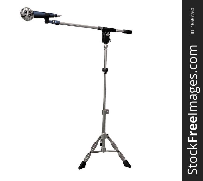 Microphone On A White