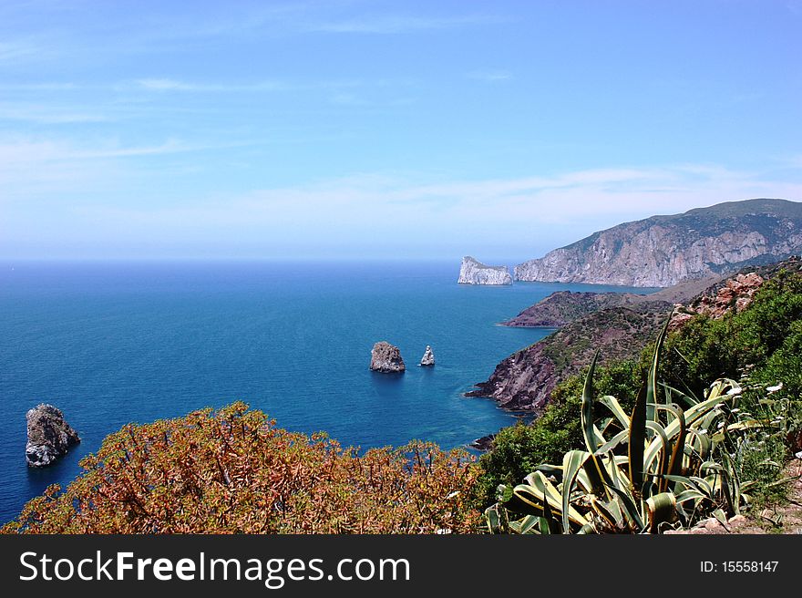 Sardinia, Italy, island with very beautiful nature.Sardinia is the second largest island in the Mediterranean Sea.