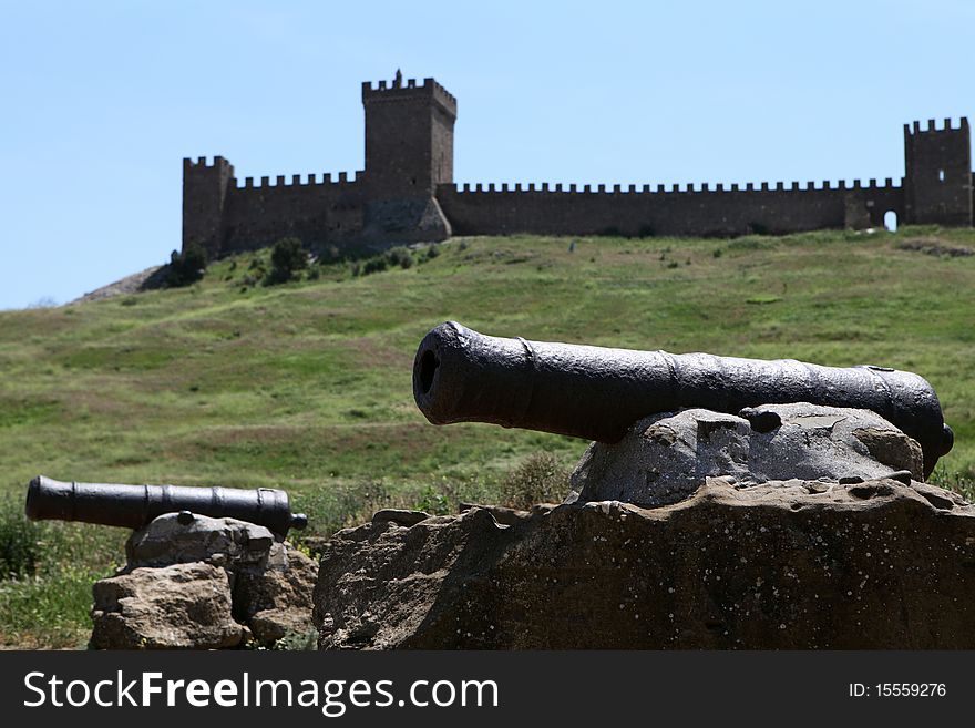 Ruins of The Genoa Fortress in Sudak, Crimea