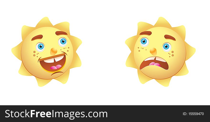 Sun cartoon character