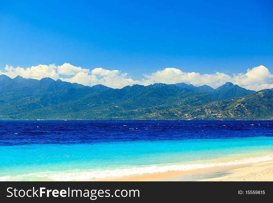 Summertime at the beach. Travangan gili.