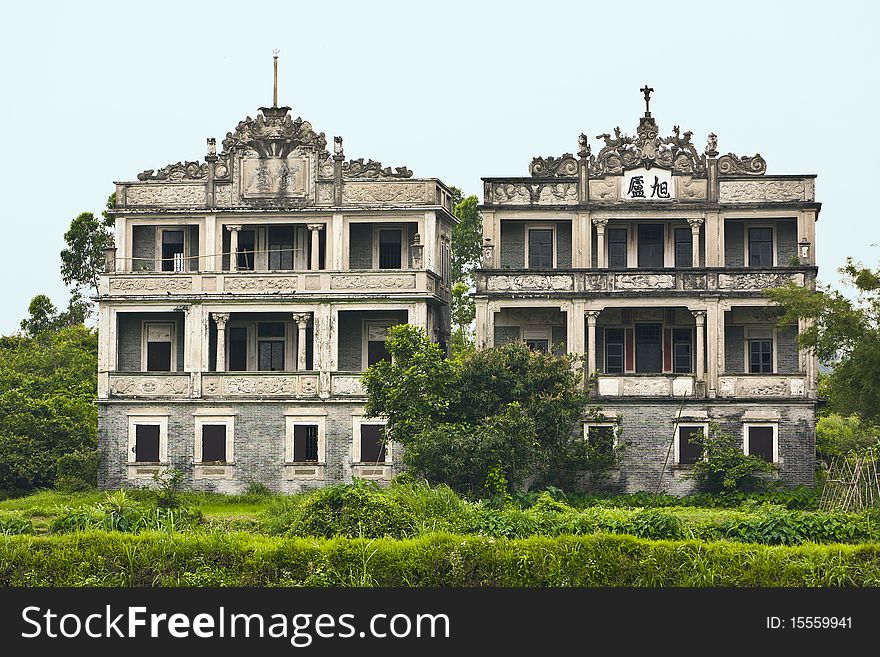 Old beautiful villa in guangzhou,china.