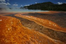 Steam Of The Grand Prismatic Stock Images