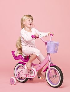 Girl On Her Bike Royalty Free Stock Photo Girl On Her Bike Royalty Free Stock Photo