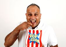Guy Eating Popcorn Royalty Free Stock Photos Guy Eating Popcorn Royalty Free Stock Photos