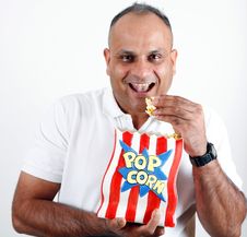 Office Worker Eating Popcorn Royalty Free Stock Photos Office Worker Eating Popcorn Royalty Free Stock Photos