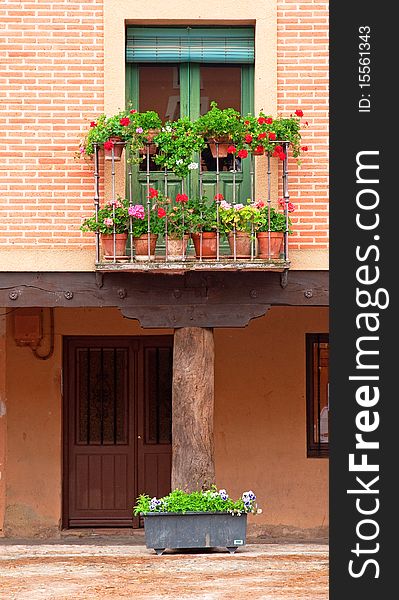 House with flowers in Spain