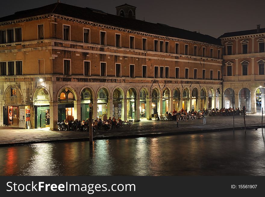 Venice grand channel during the night time.