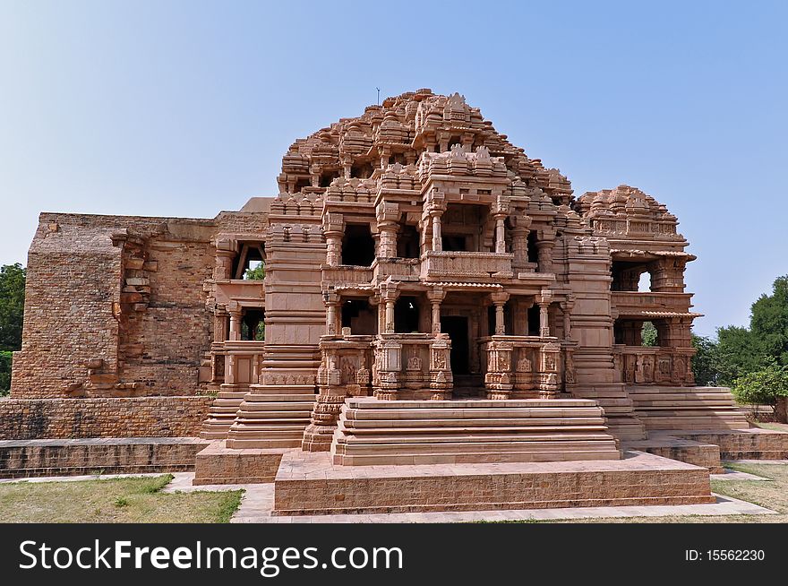 Temple in Gwalior during the sunny day, India. Temple in Gwalior during the sunny day, India.