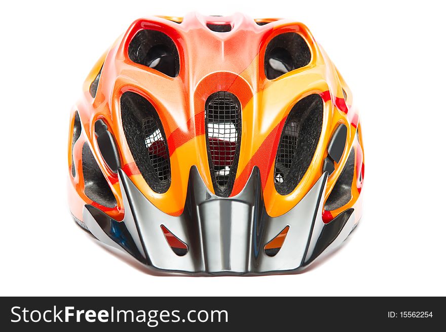 Orange Bicycle Helmet