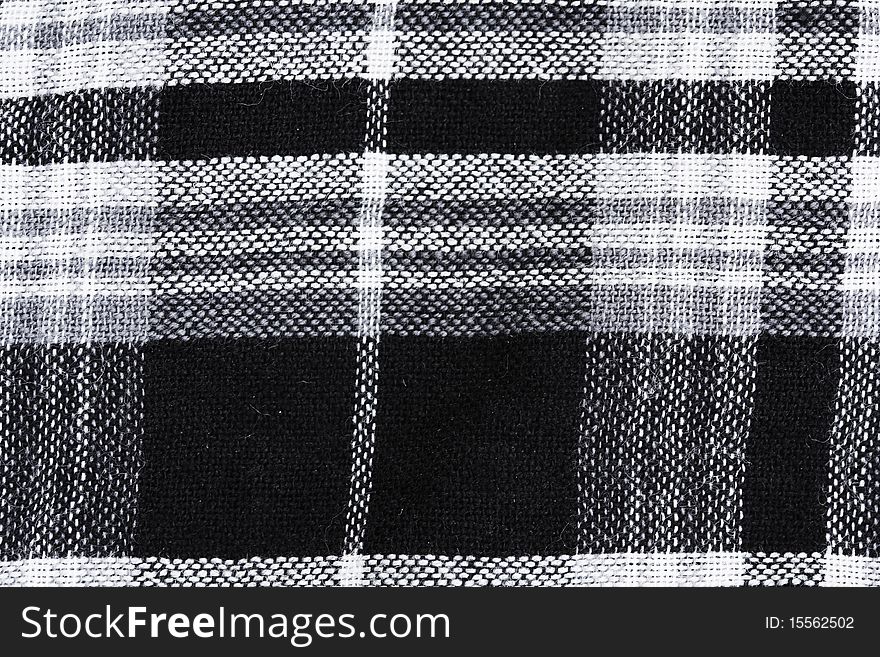 Black & white checked material background