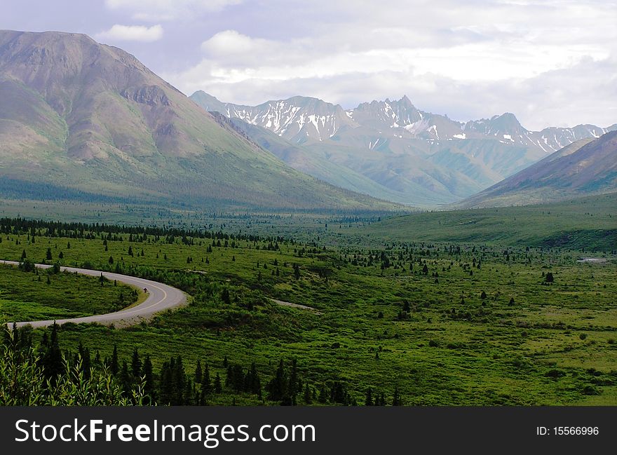 A view of and Alaskan landscape. A view of and Alaskan landscape