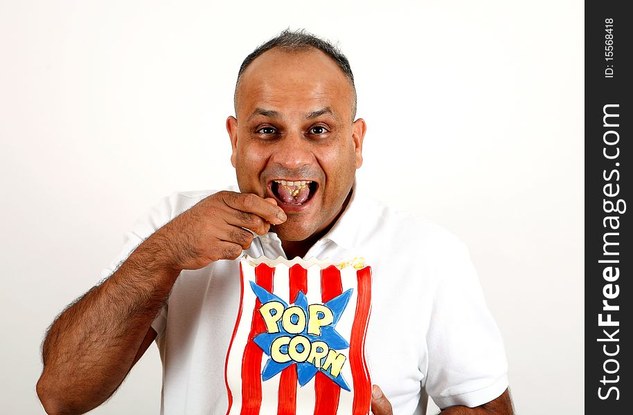 Guy Eating Popcorn