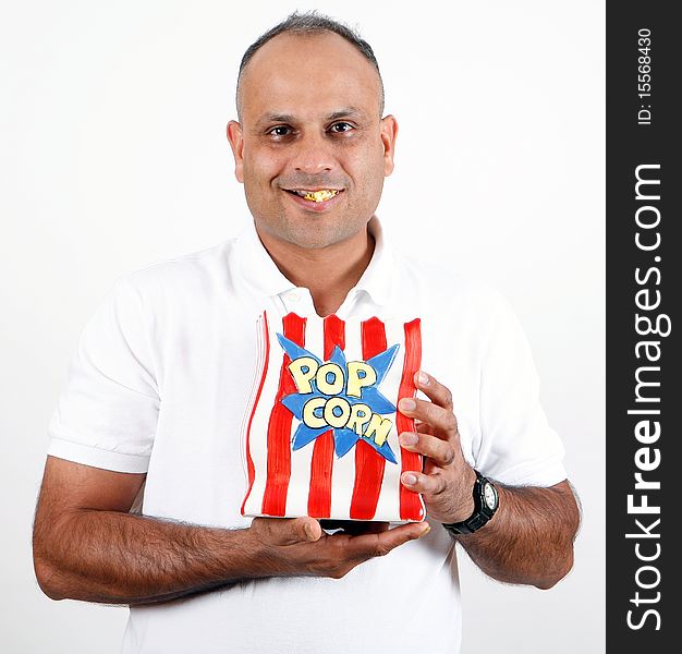 Office Worker Eating Popcorn