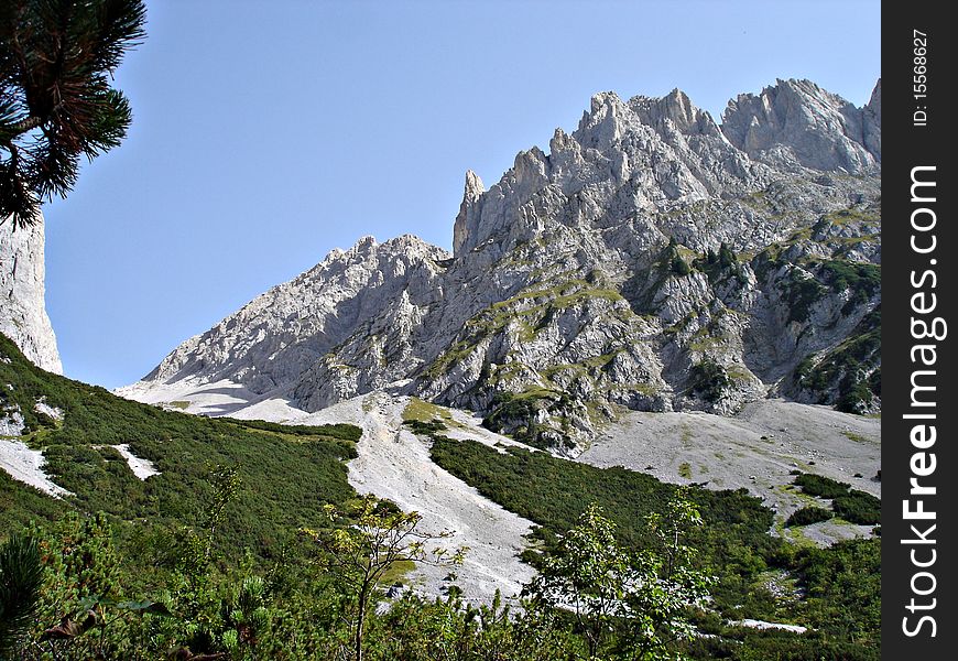 The  Ellmauer Tor  Of The Kaiser Mountains