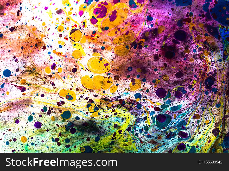 Abstract Grunge Art Background Texture With Colorful Paint