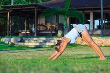 Woman Doing Yoga Exercise Royalty Free Stock Photo Woman Doing Yoga Exercise Royalty Free Stock Photo