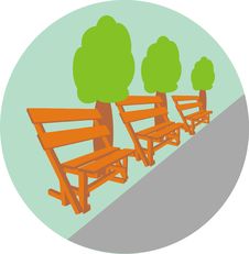 Benches In Park Stock Photo Benches In Park Stock Photo