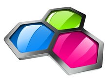 Hexagonal Color Concept Stock Photo