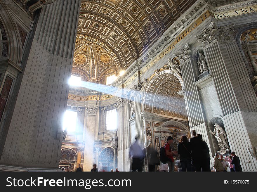 Indoor St. Peter's Basilica at Vatican