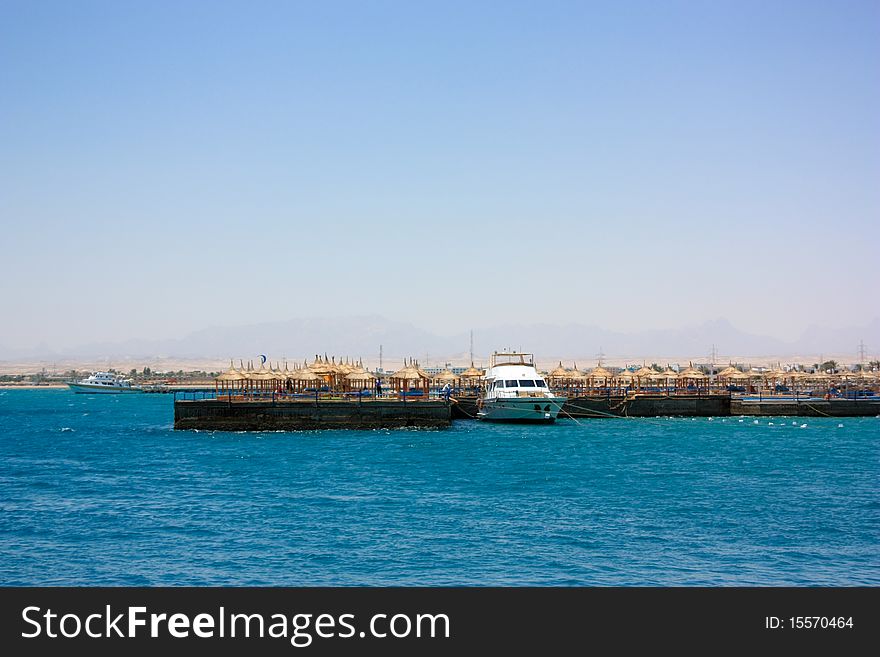 The walking yacht at coast of the red sea. The walking yacht at coast of the red sea