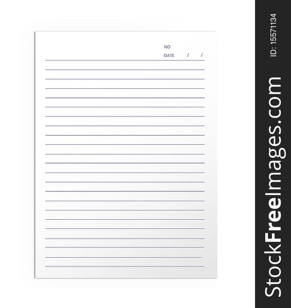 Paper Book on white  background