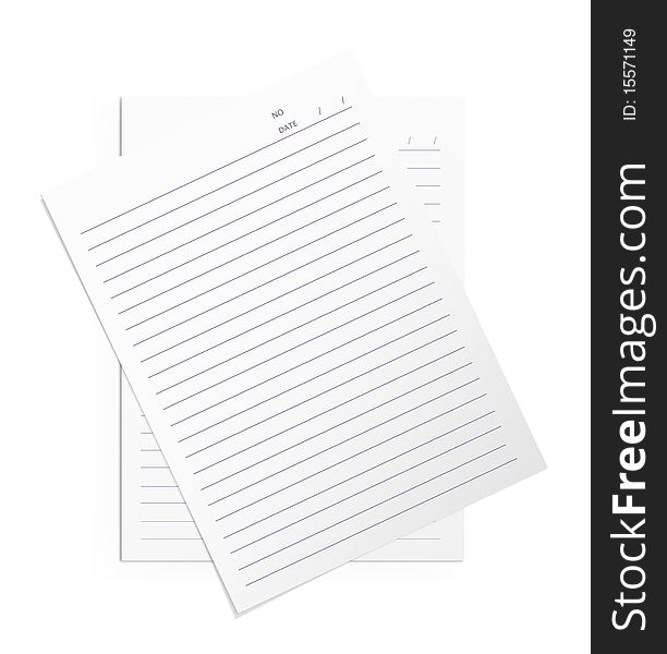 paper Book on white  background