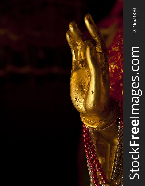 Hand of Guan-yin statue in chinese temple