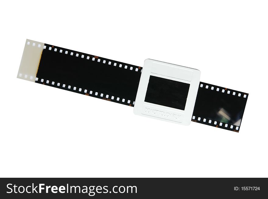 Slide frame on white background