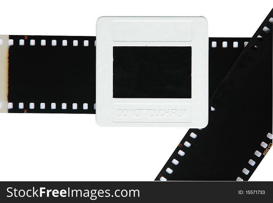 Slide frame on white background