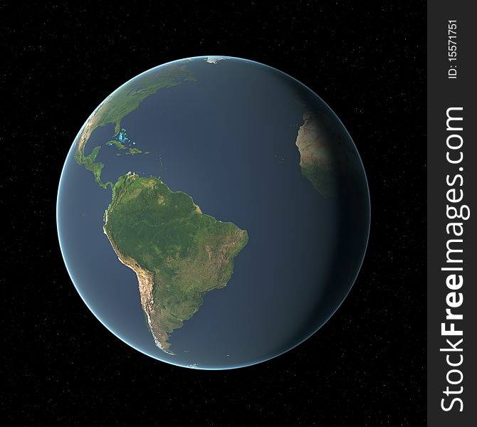 Earth in HD. Elevation. Atmosphere