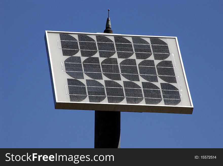 Solar panel on roadside call box