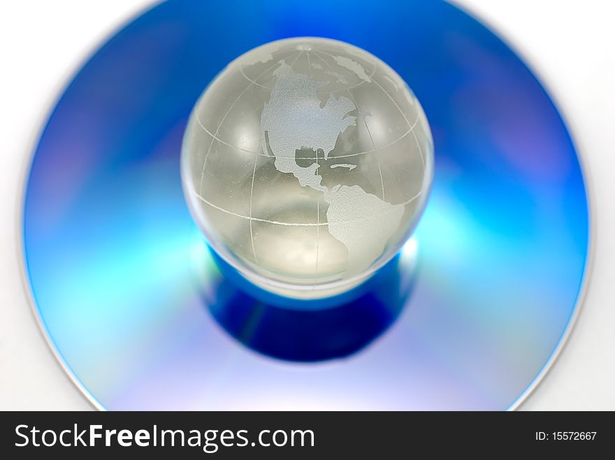 Blank DVD With Globe On IT