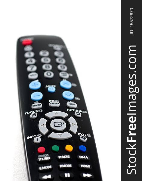 Studio shot of remote control isolated on white background