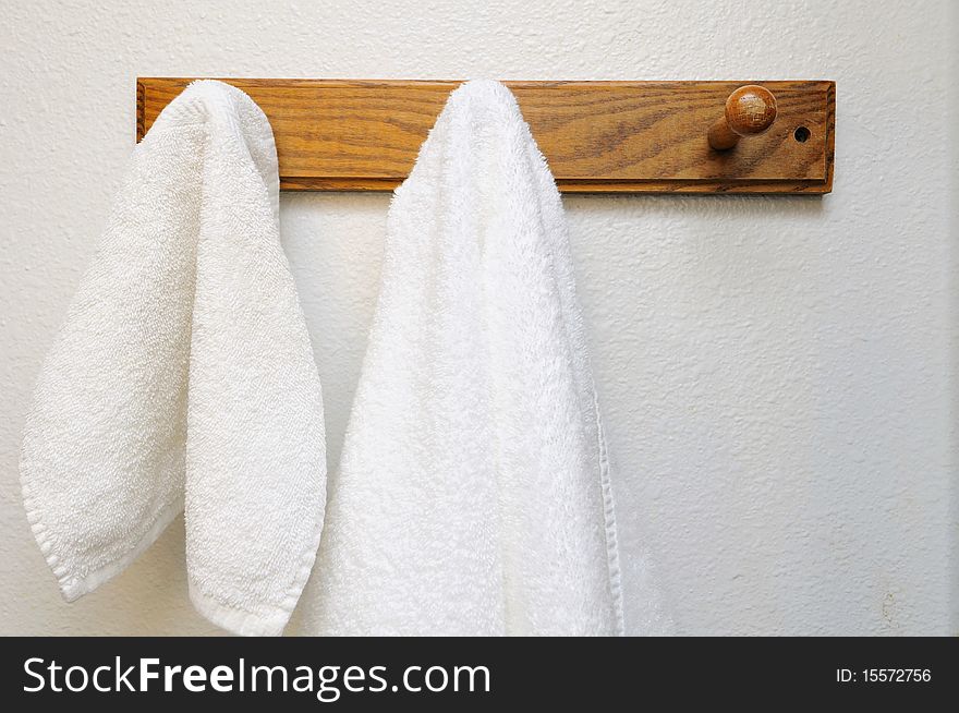 White Towels On Hook