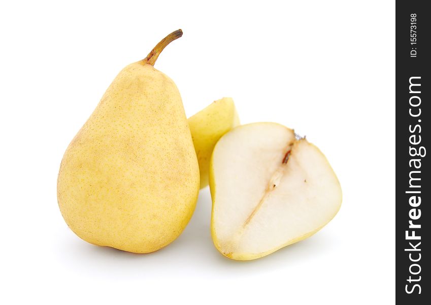 Pears isolated on white background.