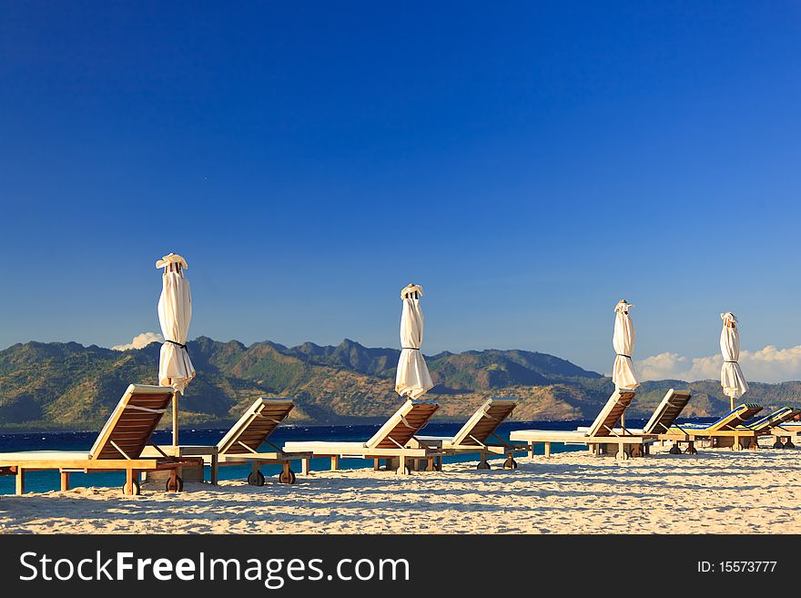 Chairs and umbrellas on the beach