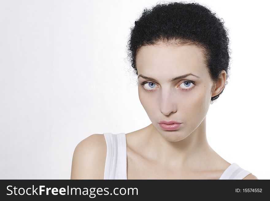 Closeup of a young beautiful woman. Closeup of a young beautiful woman.