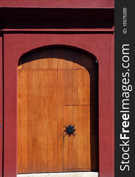 Door on typical Mexican house in Oaxaca. Door on typical Mexican house in Oaxaca