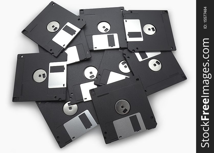 Floppy disks isolated on white background. Floppy disks isolated on white background