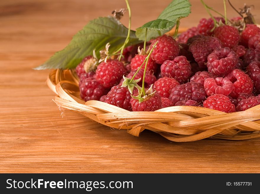 Strawberry isolated on brown background