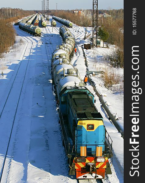 Locomotive with cistern